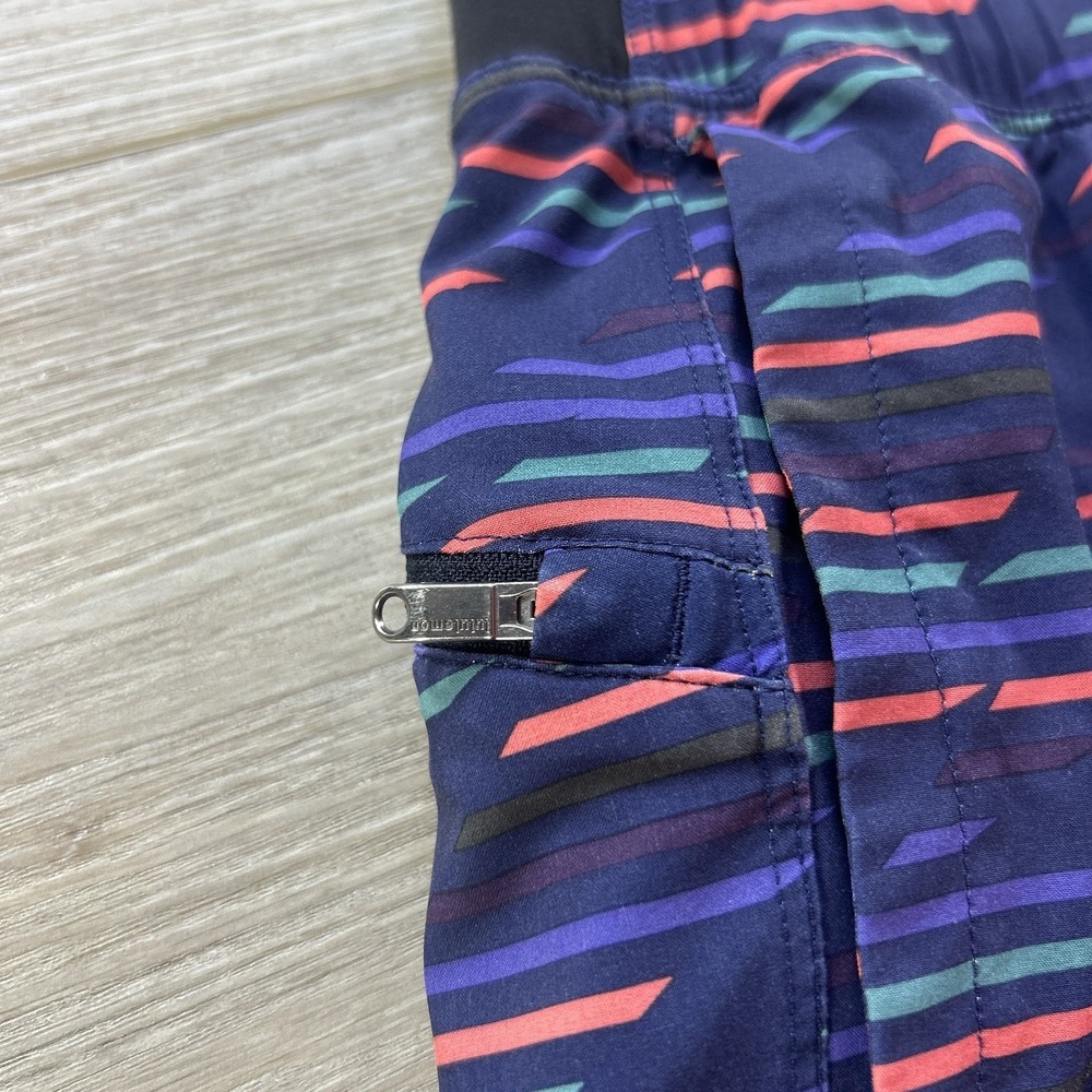 Lululemon Mens Medium T.H.E. Shorts Liner Drawstring Waist Athleisure Stripe - Picture 2 of 12